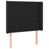 Cabecero con LED cuero sintético negro 103x16x118/128 cm 3