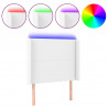 Cabecero con LED cuero sintético blanco 103x16x118/128 cm 2