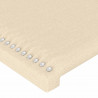 Cabeceira cama c/ luzes LED tecido 147x16x118/128 cm cor creme 5