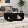 Mesa de centro de madera maciza de pino negro 80x81x36.5 cm 1