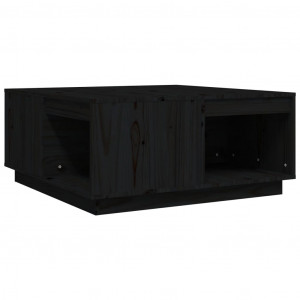 Mesa de centro 80x81x36.5 cm madeira de pinho maciça preto H