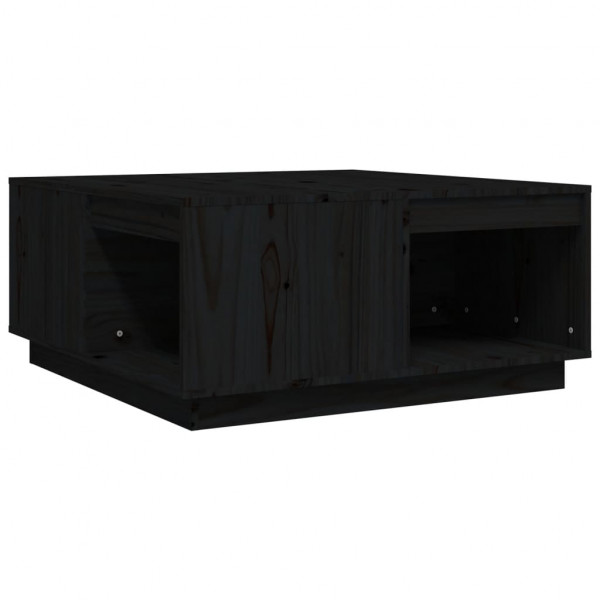 Mesa de centro de madera maciza de pino negro 80x81x36.5 cm M 2