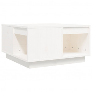 Mesa de centro 60x61x32.5 cm madeira de pinho maciça branco H