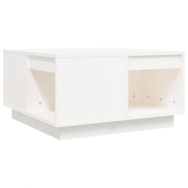 Mesa de centro 60x61x32.5 cm madeira de pinho maciça branco M 2