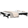 Sofá cama extraíble madera maciza de pino negro 2x(100x200) cm 3