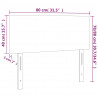 Cabeceira de cama c/ luzes LED tecido 80x5x78/88 cm azul 5