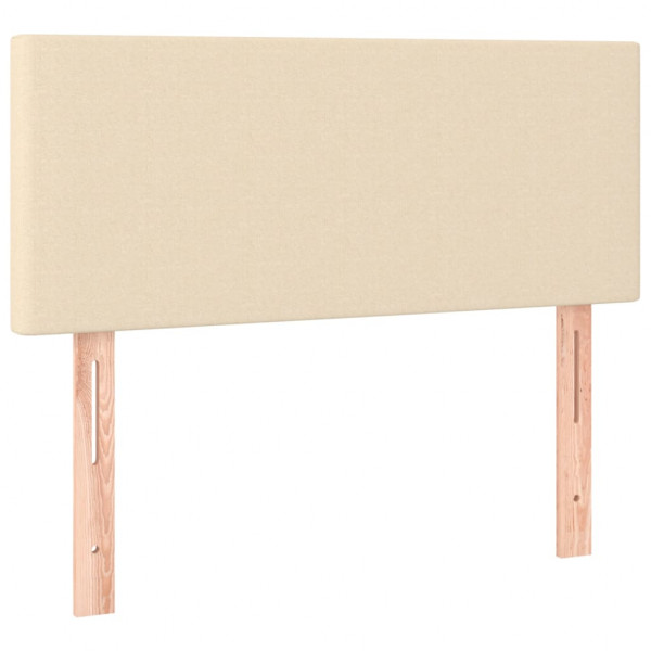 Cabeceira de cama c/ luzes LED tecido 90x5x78/88 cm cor creme M 4