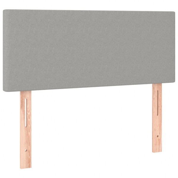 Cabecero con LED de tela gris claro 100x5x78/88 cm M 4