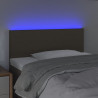Cabecero con LED de tela gris taupe 100x5x78/88 cm 3