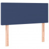 Cabeceira de cama c/ luzes LED tecido 100x5x78/88 cm azul 4