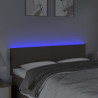 Cabecero con LED de tela gris taupe 144x5x78/88 cm 3
