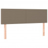 Cabecero con LED de tela gris taupe 144x5x78/88 cm 4