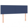 Cabeceira de cama c/ luzes LED tecido 144x5x78/88 cm azul 4