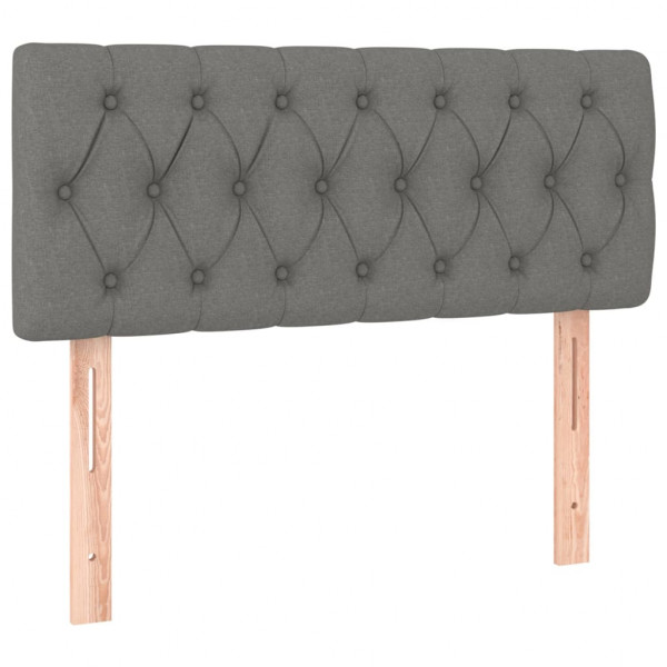 Cabecero con LED de tela gris oscuro 90x7x78/88 cm M 4