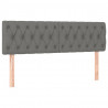 Cabecero con LED de tela gris oscuro 160x7x78/88 cm 4