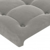 Cabecero con LED de terciopelo gris claro 90x5x78/88 cm 5