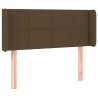 Cabecero con LED de tela marrón oscuro 93x16x78/88 cm 3