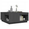 Mesa de centro de madera maciza de pino gris 80x81x36.5 cm 4