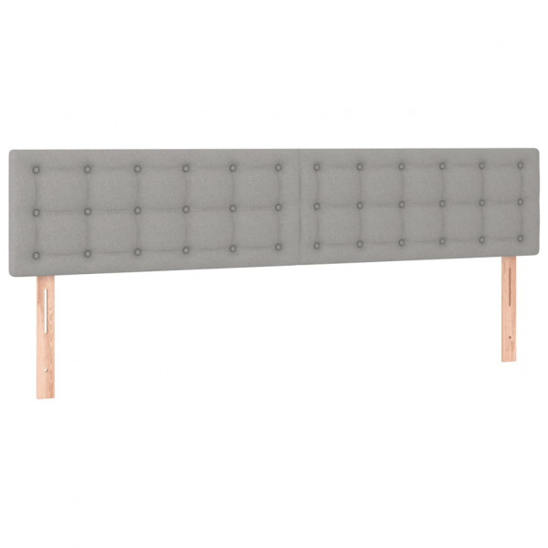 Cabecero con LED de tela gris claro 180x5x78/88 cm M 4
