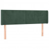 Cabeceira cama c/ luzes LED veludo 147x16x78/88 cm verde-escuro 3