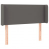 Cabecero con LED cuero sintético gris 103x16x78/88 cm 3