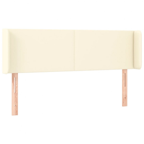Cabecero con LED cuero sintético crema 147x16x78/88 cm M 3