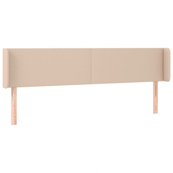 Cabeceira cama LED couro artificial 163x16x78/88 cm cappuccino M 3