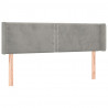 Cabecero con LED de terciopelo gris claro 147x16x78/88 cm 3