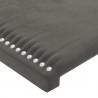 Cabecero con LED de terciopelo gris oscuro 183x16x78/88 cm 5