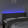 Cabecero con LED de terciopelo gris oscuro 147x16x78/88 cm 4