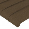 Cabecero con LED de tela marrón oscuro 103x16x78/88 cm 5