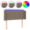 Cabeceira de cama c/ luzes LED 103x16x78/88cm cinza-acastanhado 2