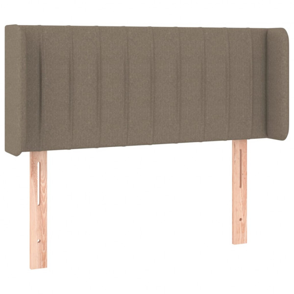 Cabecero con LED de tela gris taupe 103x16x78/88 cm M 3