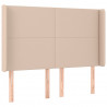 Cabecero con LED cuero sintético capuchino 147x16x118/128cm 3