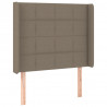 Cabecero con LED de tela gris taupe 103x16x118/128 cm 3