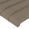 Cabecero con LED de tela gris taupe 103x16x118/128 cm 5
