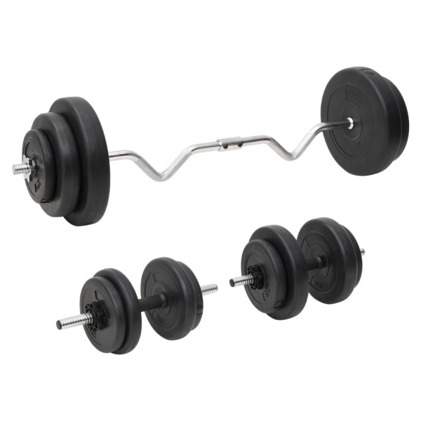 Juego de barras y mancuernas con discos 60 kg D