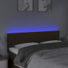 Cabecero con LED de tela marrón oscuro 144x5x78/88 cm 3