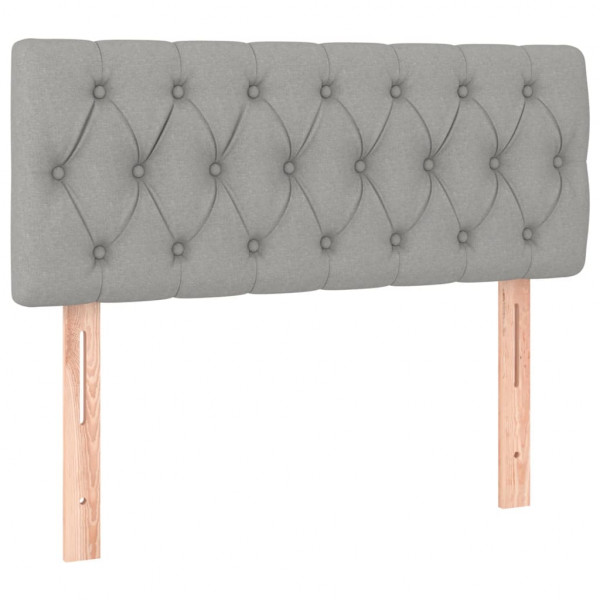 Cabecero con LED de tela gris claro 90x7x78/88 cm M 4