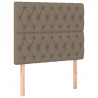 Cabecero con luces LED tela gris taupe 100x7x118/128 cm 4