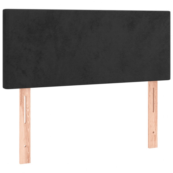 Cabecero con LED de terciopelo negro 80x5x78/88 cm M 4