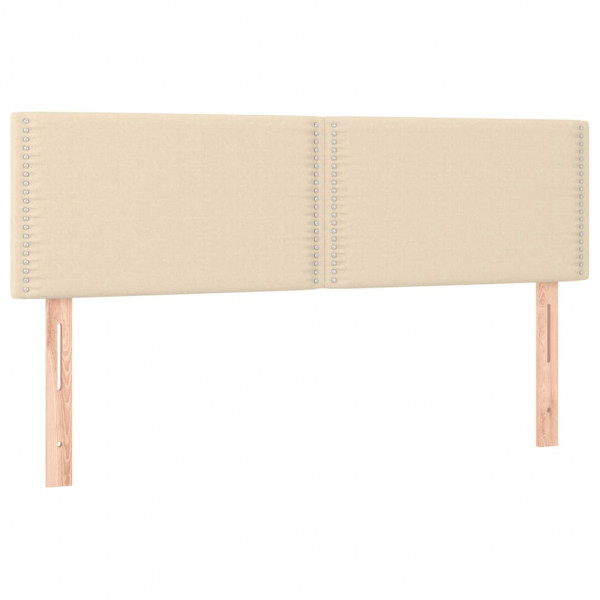 Cabecero con LED de tela color crema 144x5x78/88 cm M 4