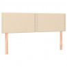 Cabecero con LED de tela color crema 144x5x78/88 cm 4