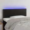 Cabecero con LED cuero sintético negro 100x5x78/88 cm 1