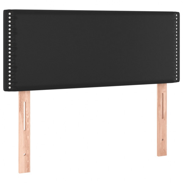 Cabecero con LED cuero sintético negro 100x5x78/88 cm M 4