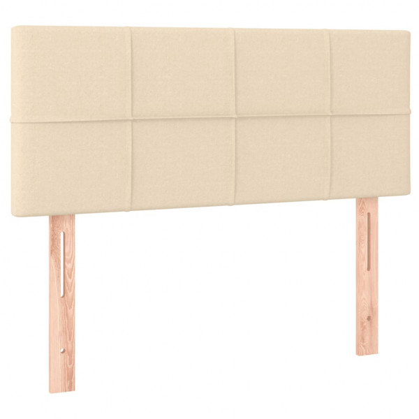 Cabecero con LED de tela color crema 80x5x78/88 cm M 4