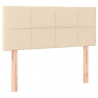 Cabecero con LED de tela color crema 80x5x78/88 cm 4