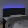 Cabecero con LED de terciopelo negro 80x5x78/88 cm 3