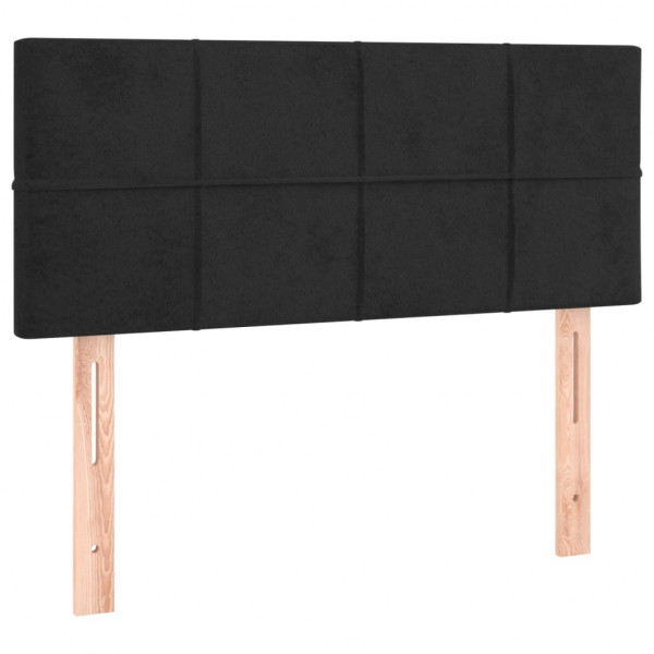 Cabecero con LED de terciopelo negro 80x5x78/88 cm M 4