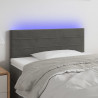 Cabecero con LED de terciopelo gris oscuro 80x5x78/88 cm 1
